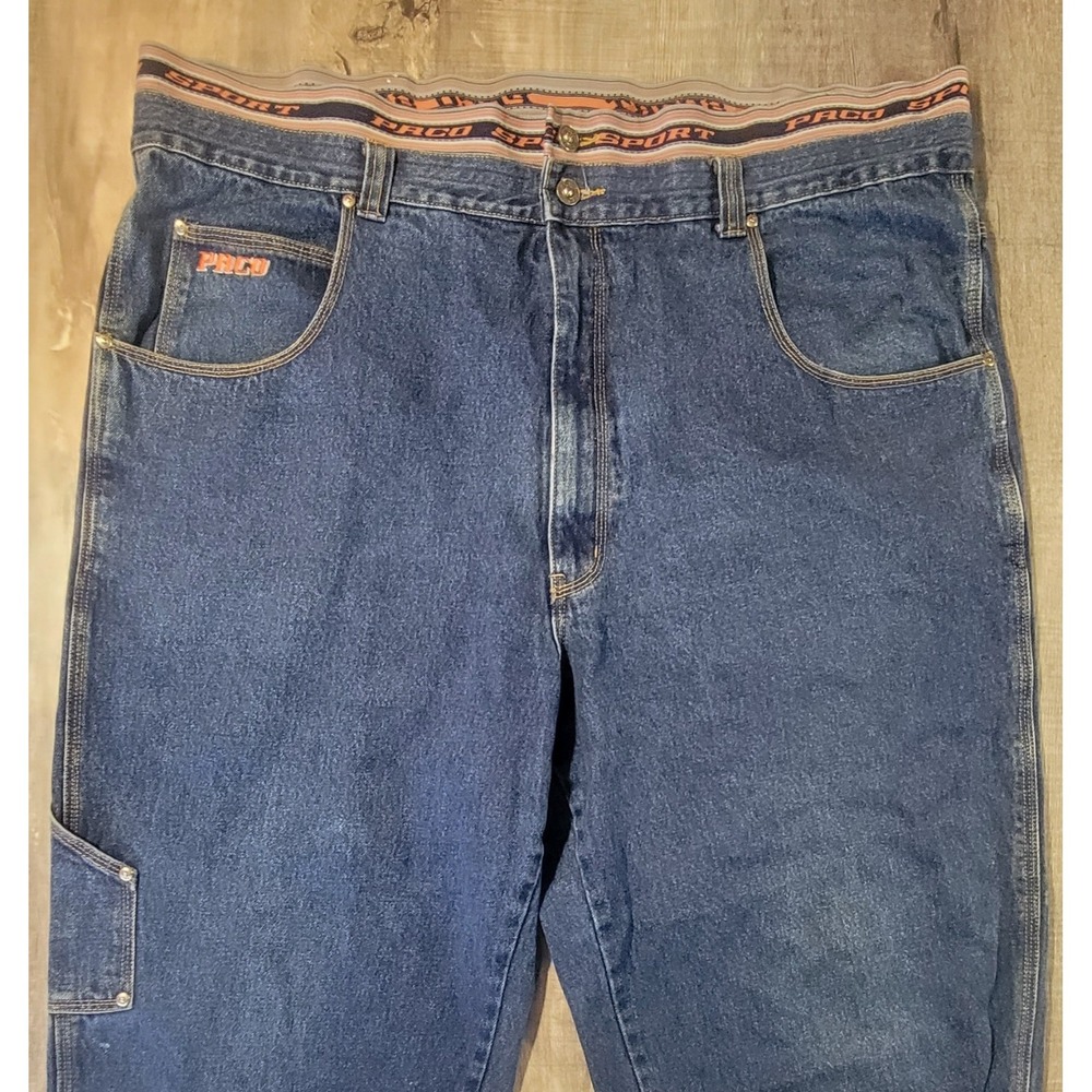 Vintage Paco Sport Jeans Men's Hip Hop Blue Carpenter Denim Skater 48x30 Y2k EUC